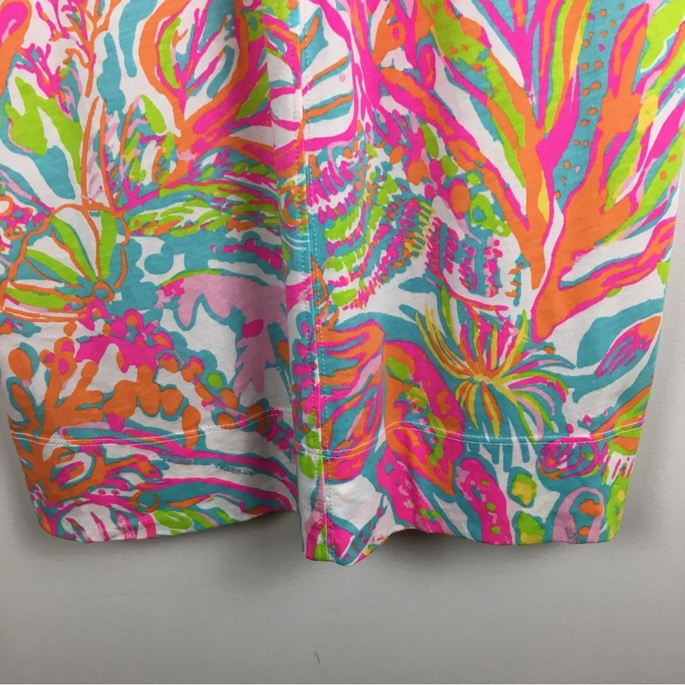 NWOT Lilly Pulitzer Sheath Dress 100% Pima Cotton Scuba To Cuba Coral Reef Multi - Picture 6 of 13